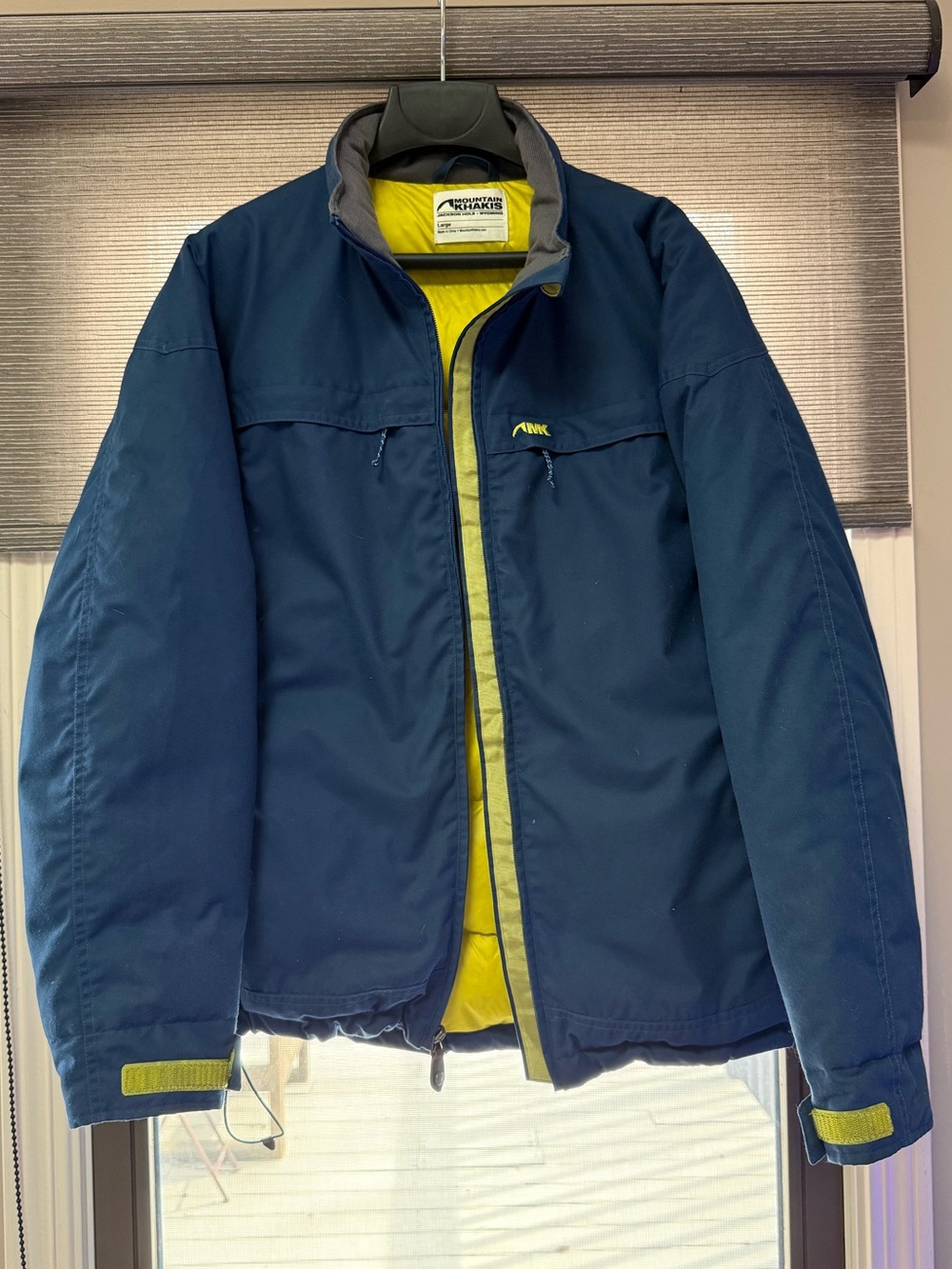 Mountain Khakis Men’s Double Down Jacket Large Marlin Blue 650 Fill Goose Down